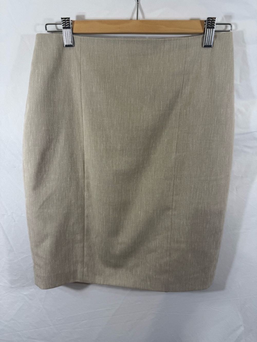 Ann Taylor Tailored Light Beige Pencil Skirt